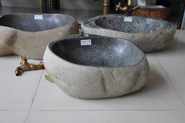 Chậu lavabo đặt bàn Kanly đá cuội tự nhiên MAR15HV