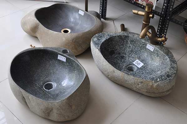 Chậu lavabo đặt bàn Kanly đá cuội tự nhiên MAR15HV