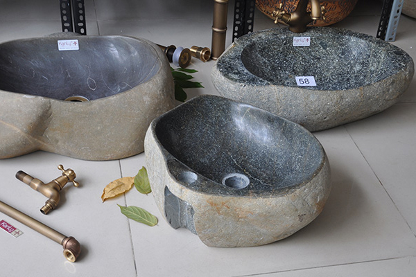 Chậu lavabo đặt bàn Kanly đá cuội tự nhiên MAR15HV