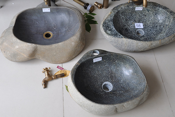Chậu lavabo đặt bàn Kanly đá cuội tự nhiên MAR15HV