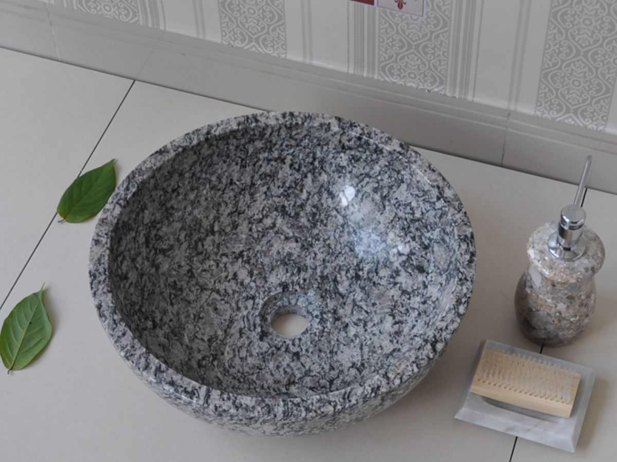 Chậu lavabo đặt bàn Kanly đá granite MAR16V