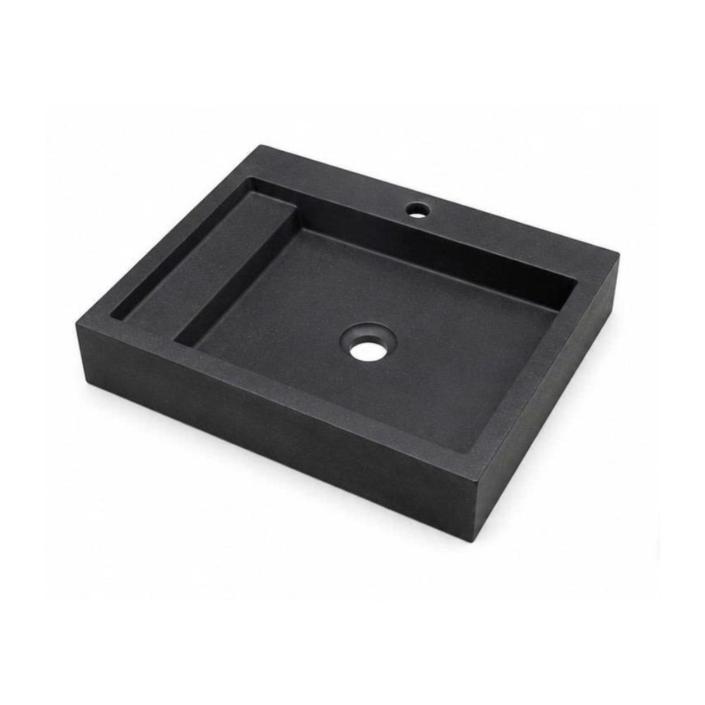 Chậu lavabo đặt bàn Kanly đá đen basalt MAR21V
