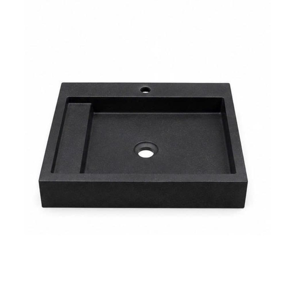 Chậu lavabo đặt bàn Kanly đá đen basalt MAR21V