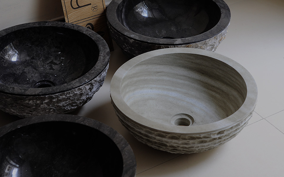 Chậu lavabo đặt bàn Kanly đá Marble MAR25Bi