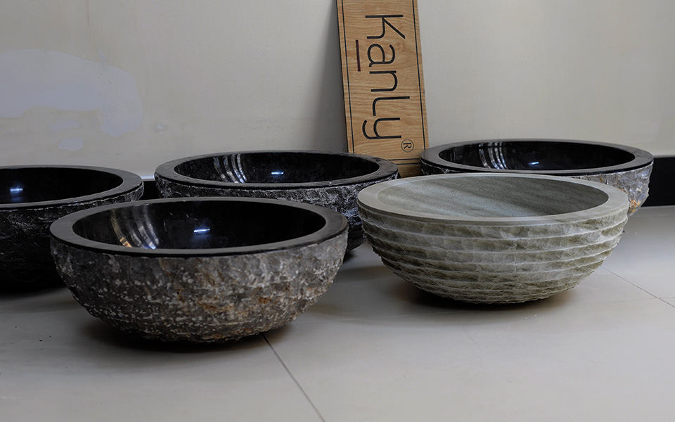 Chậu lavabo đặt bàn Kanly đá Marble MAR25Bi