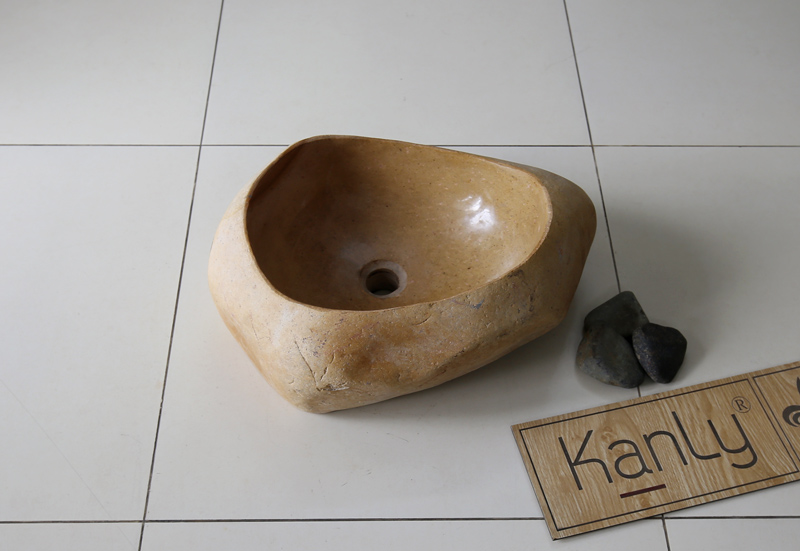 Chậu lavabo đặt bàn Kanly đá cuội MAR25D