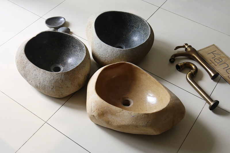 Chậu lavabo đặt bàn Kanly đá cuội MAR25D