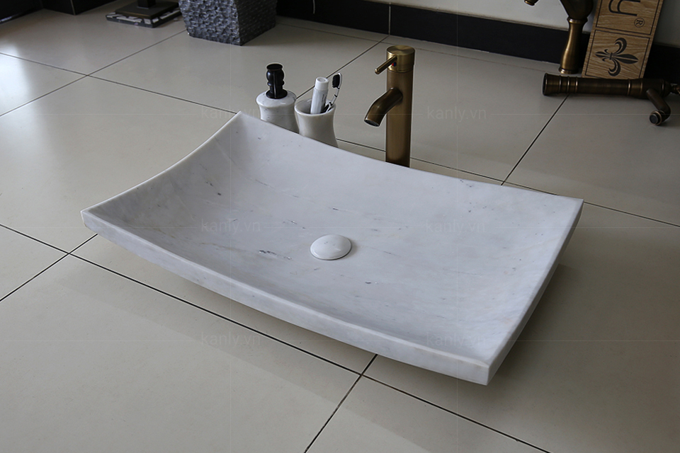 Chậu lavabo đặt bàn Kanly đá Marble MAR33V.01
