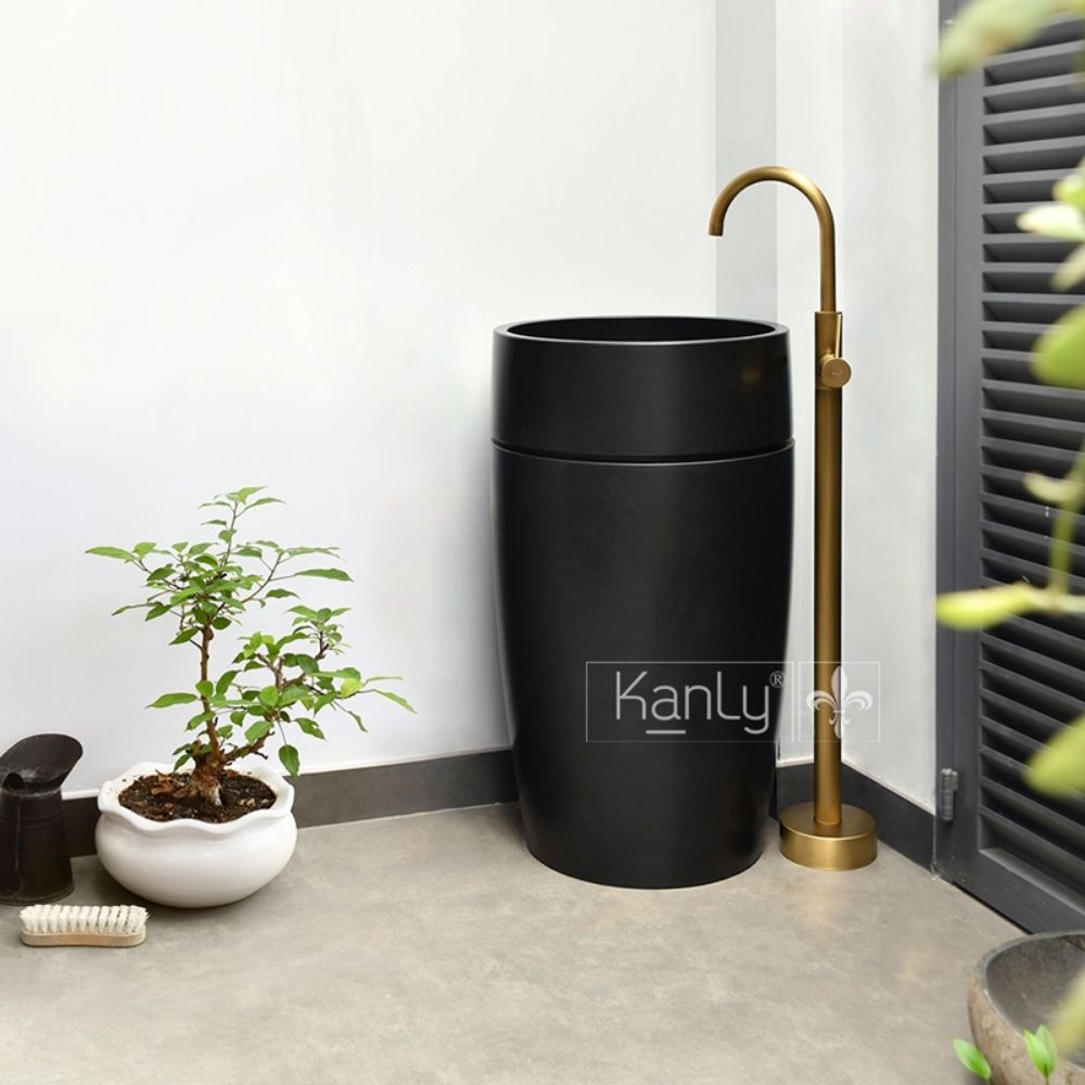 Chậu lavabo đặt bàn đá xanh MAR470