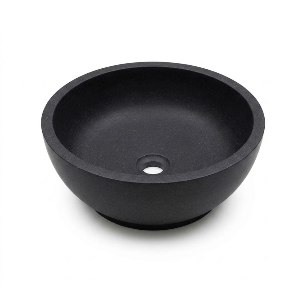 Chậu lavabo đặt bàn Kanly đá đen basalt MAR52V