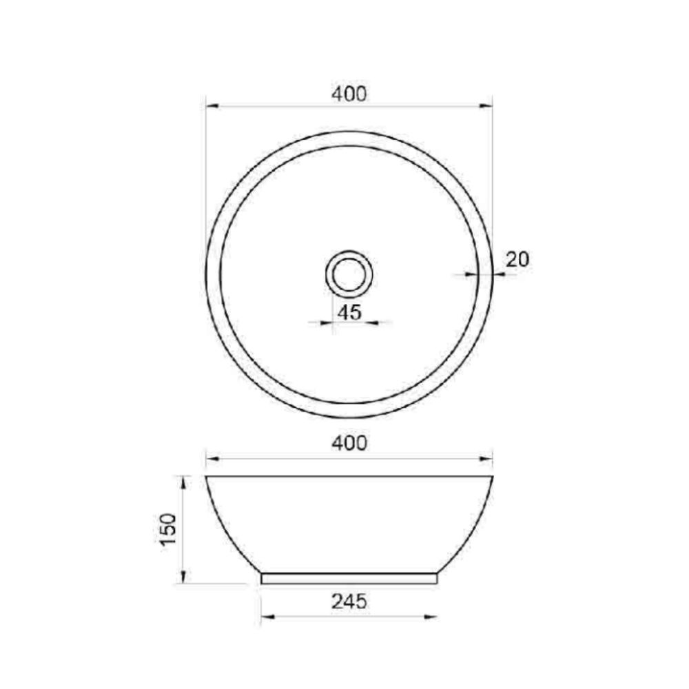 Chậu lavabo đặt bàn Kanly đá đen basalt MAR52V