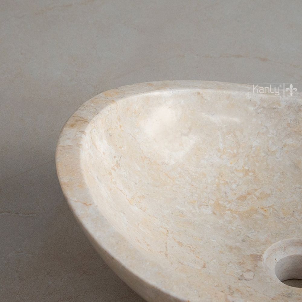 Chậu lavabo đặt bàn Kanly đá marble tự nhiên MAR61FI