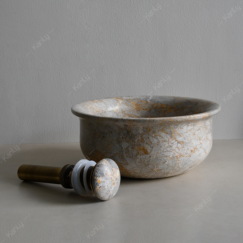 Chậu lavabo đặt bàn Kanly mini đá Marble MAR61V