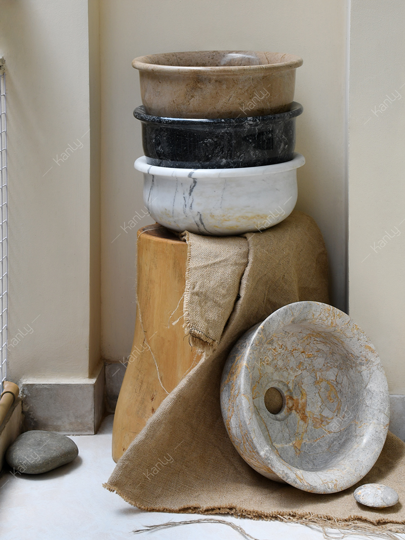 Chậu lavabo đặt bàn Kanly mini đá Marble MAR61V