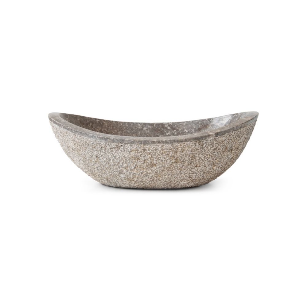 Chậu lavabo đặt bàn Kanly đá grey marble MAR64Fi