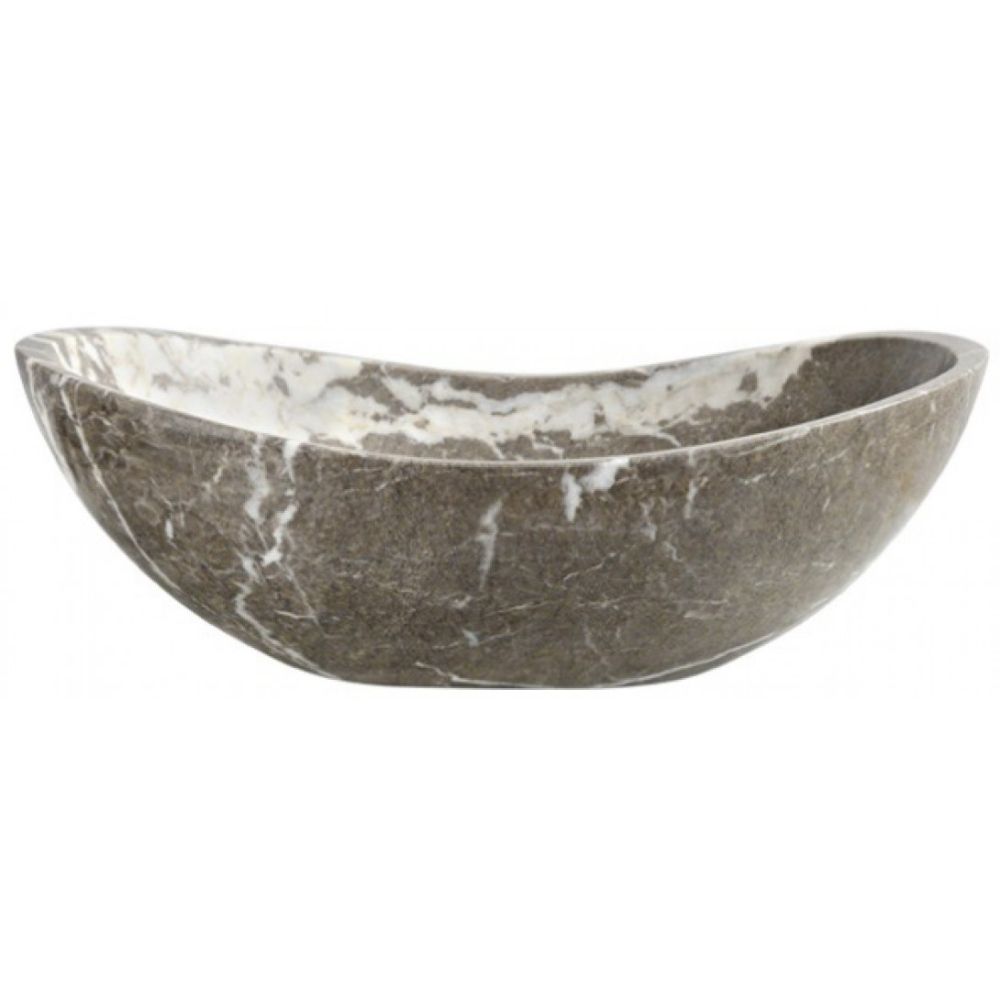 Chậu lavabo đặt bàn Kanly đá grey marble MAR64N