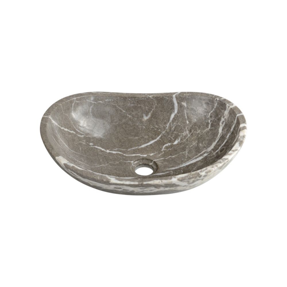 Chậu lavabo đặt bàn Kanly đá grey marble MAR64N
