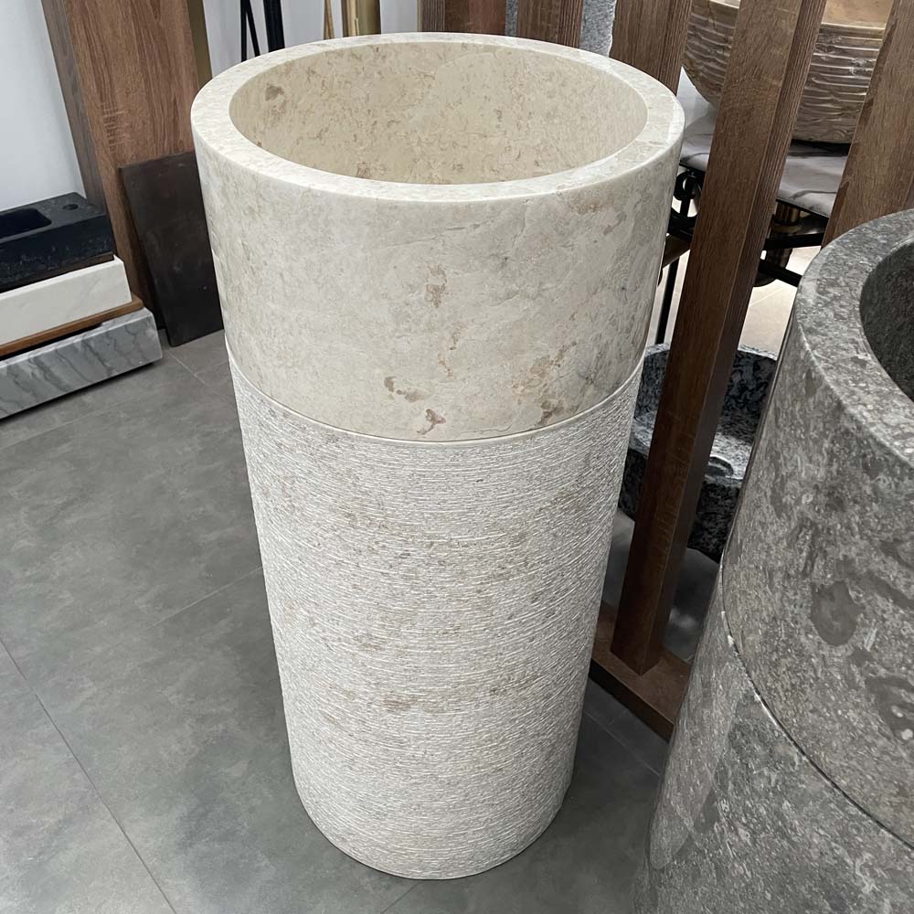 Chậu lavabo đặt bàn Kanly đá Marble Indo tự nhiên MAR71Ci / MAR74Ci
