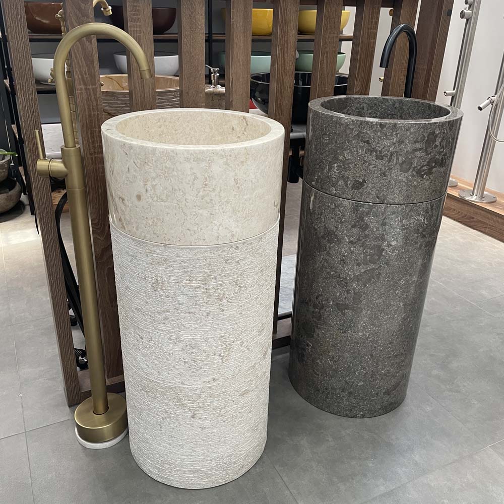 Chậu lavabo đặt bàn Kanly đá Marble Indo tự nhiên MAR71Ci / MAR74Ci