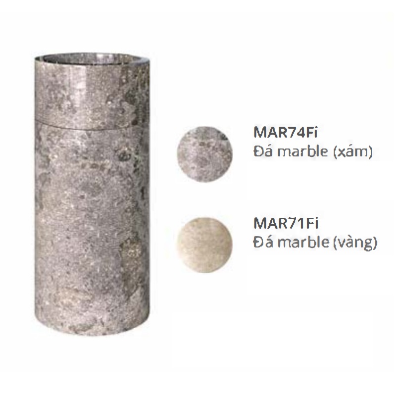 Lavabo trụ đứng đá marble tự nhiên Indo Kanly MAR74Fi / MAR71Fi