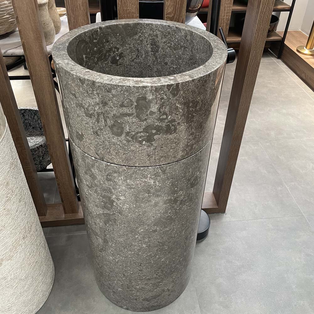 Chậu lavabo trụ đứng Kanly MAR74Fi / MAR71Fi đá Marble tự nhiên Indo