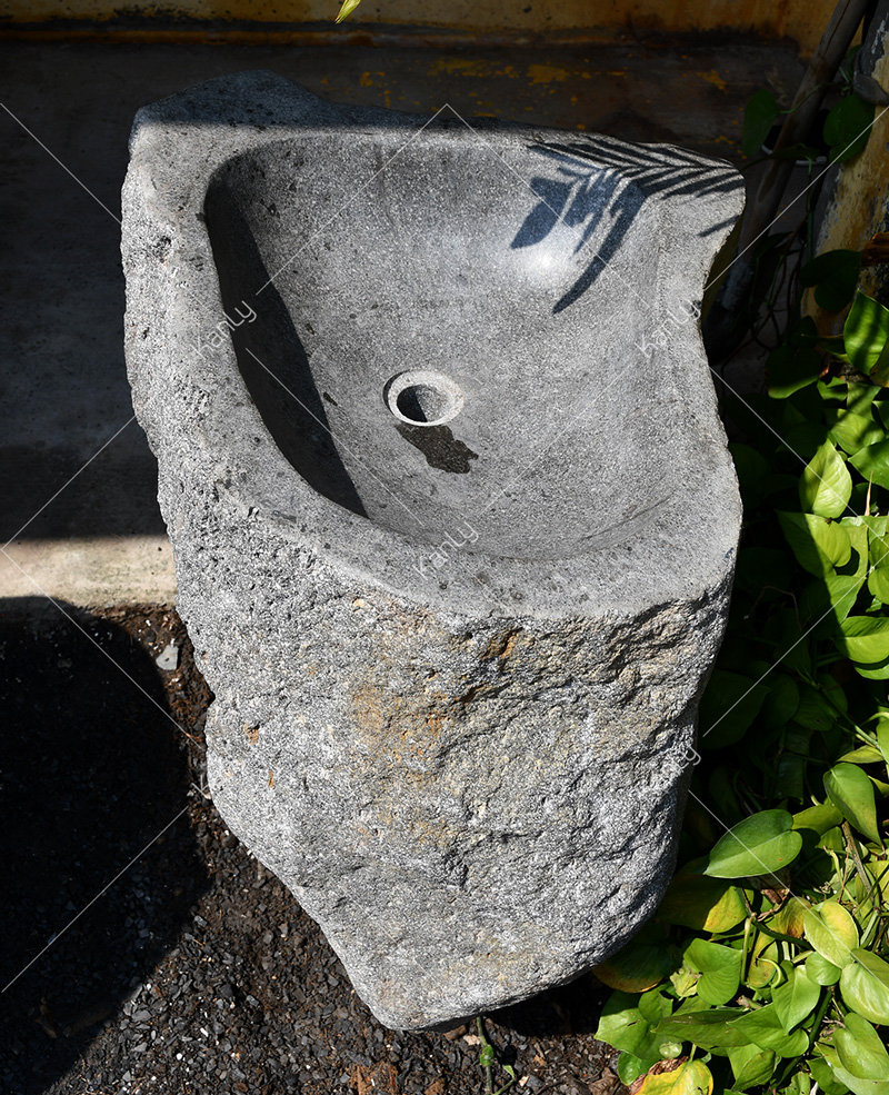 Chân đá cuội nguyên khối để lavabo đặt bàn Kanly MAR75i