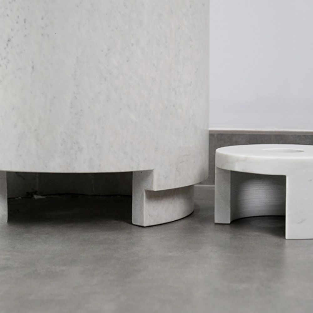 Chậu lavabo trụ đứng Kanly đá marble MAR83CV