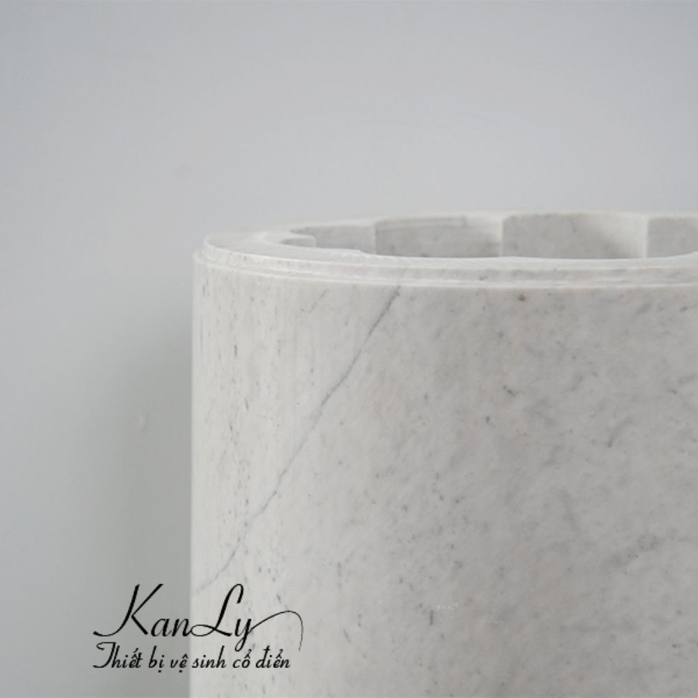 Chậu lavabo trụ đứng Kanly đá marble MAR83CV