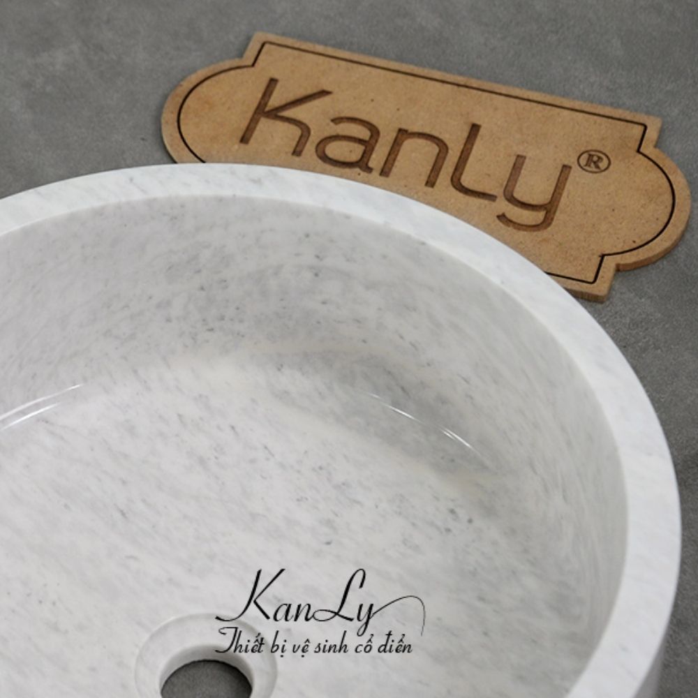 Chậu lavabo trụ đứng Kanly đá marble MAR83CV