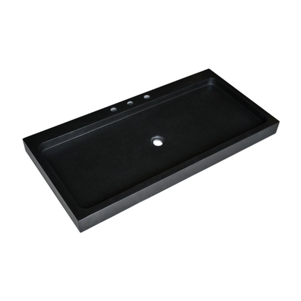 Chậu lavabo đặt bàn Kanly đá đen basalt MAR9H2V