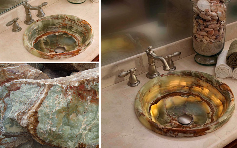 Chậu lavabo đặt bàn Kanly đá tự nhiên ONY11