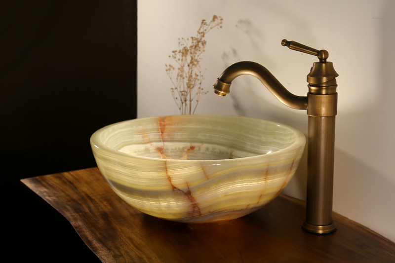 Chậu lavabo đặt bàn Kanly đá tự nhiên ONY11