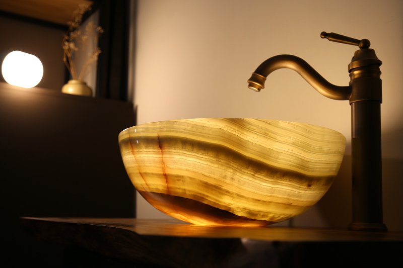 Chậu lavabo đặt bàn Kanly đá tự nhiên ONY11