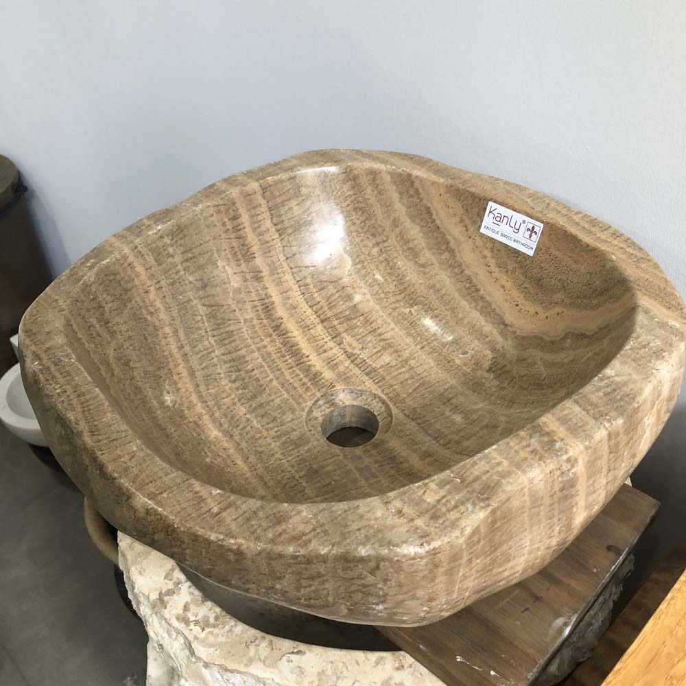 Chậu lavabo đặt bàn Kanly bằng đá ONYX ONY59i