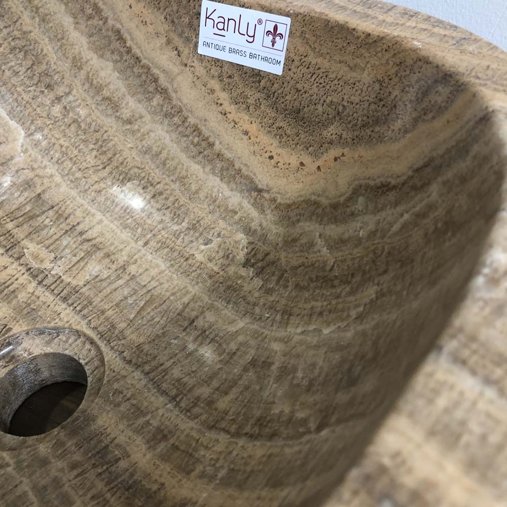 Chậu lavabo đặt bàn Kanly bằng đá ONYX ONY59i