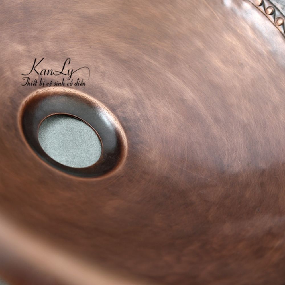 Chậu lavabo đặt bàn Kanly bằng đồng RSC305V