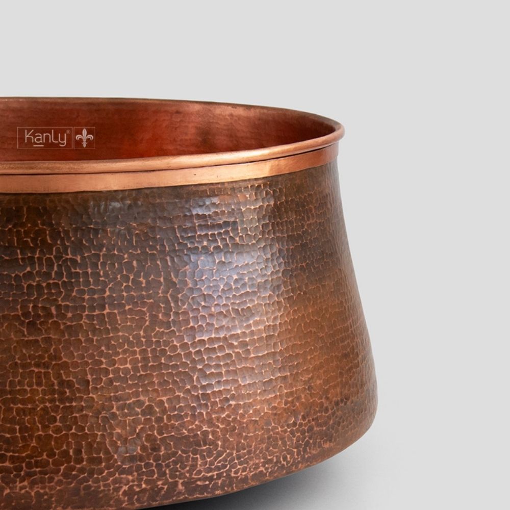 Chậu lavabo đặt bàn Kanly bằng đồng RSC414V