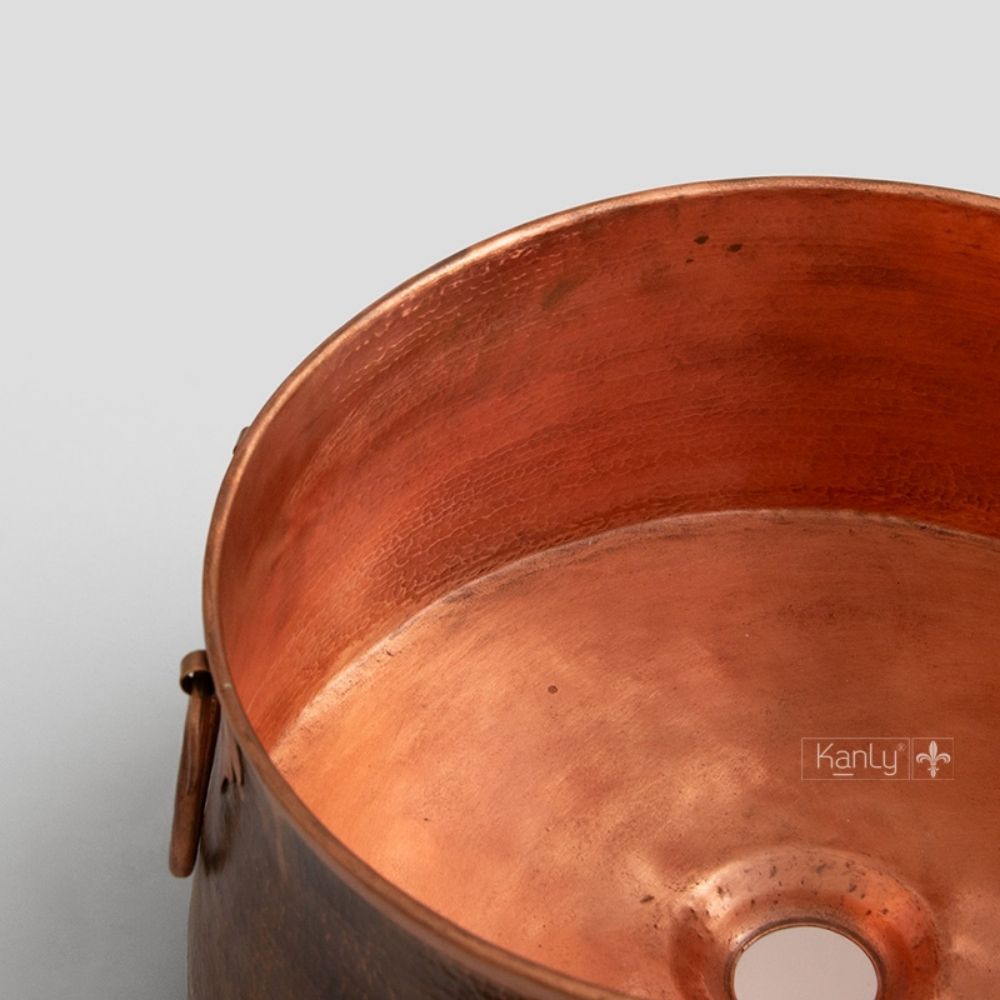 Chậu lavabo đặt bàn Kanly bằng đồng RSC414V