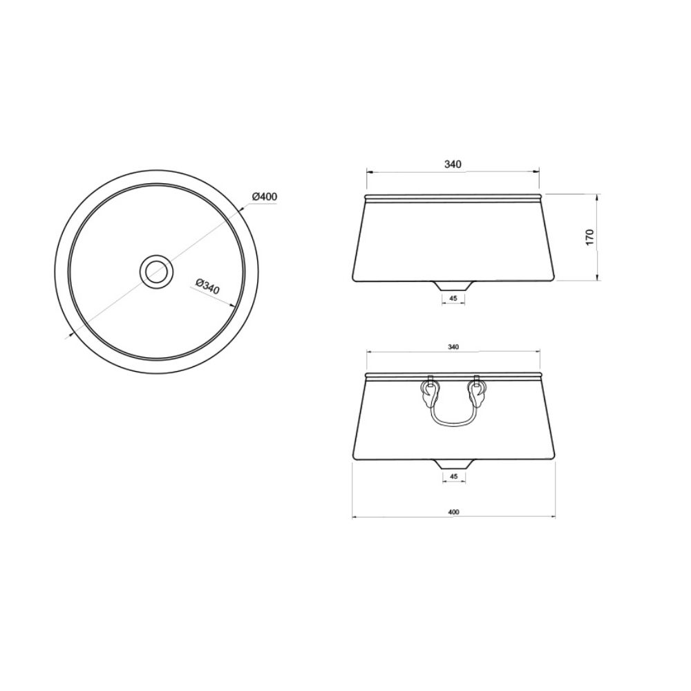 Chậu lavabo đặt bàn Kanly bằng đồng RSC414V
