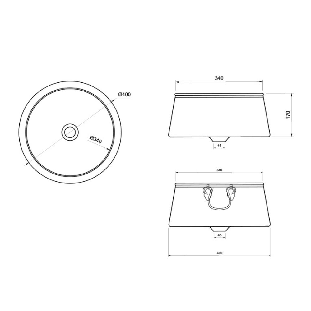 Chậu lavabo đặt bàn Kanly bằng đồng RSC414V-XANH