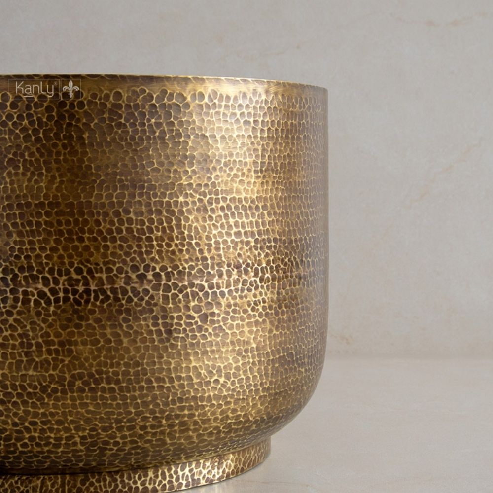 Chậu lavabo đặt bàn Kanly bằng đồng RSC421V