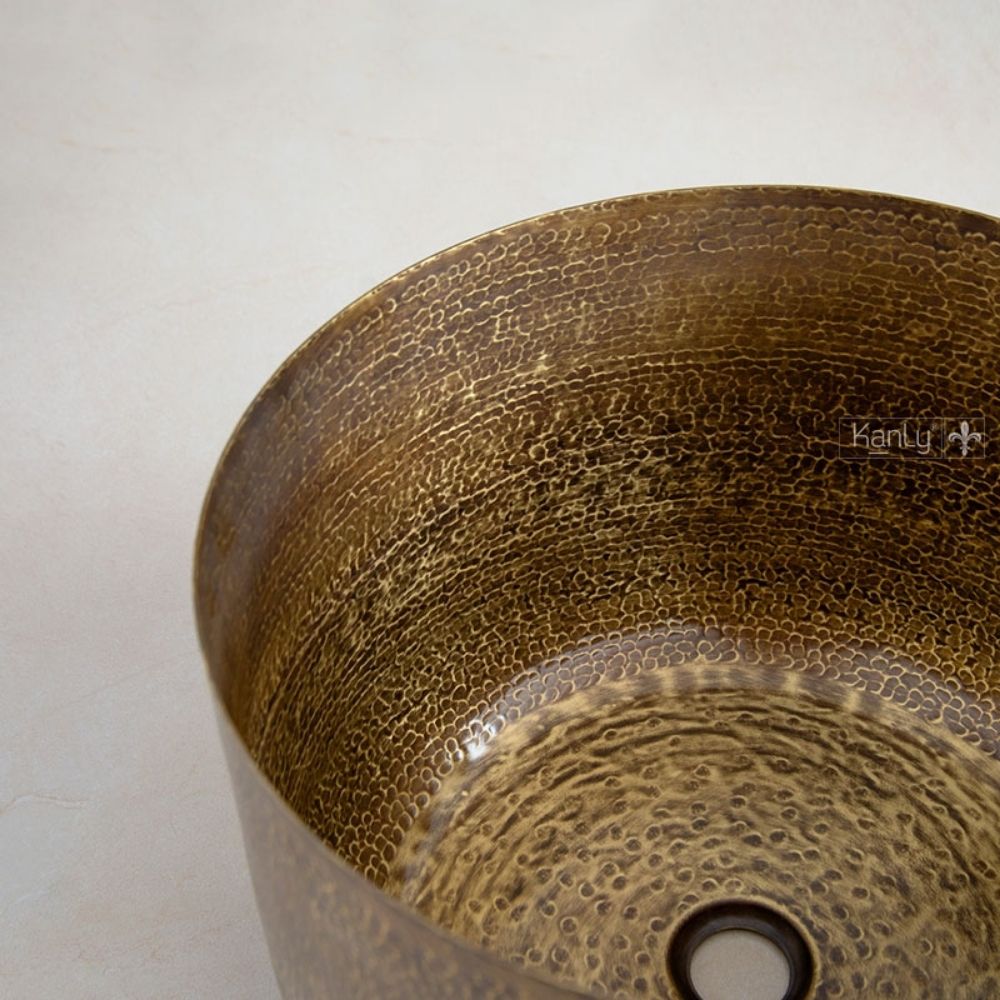 Chậu lavabo đặt bàn Kanly bằng đồng RSC421V