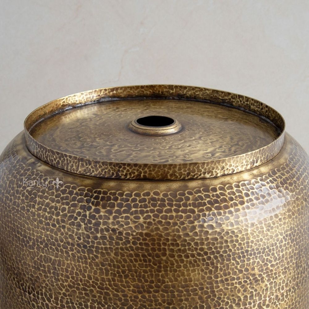 Chậu lavabo đặt bàn Kanly bằng đồng RSC421V