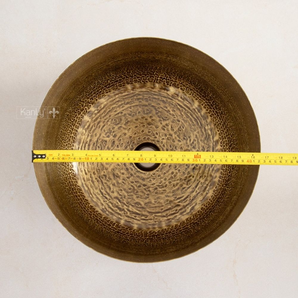 Chậu lavabo đặt bàn Kanly bằng đồng RSC421V