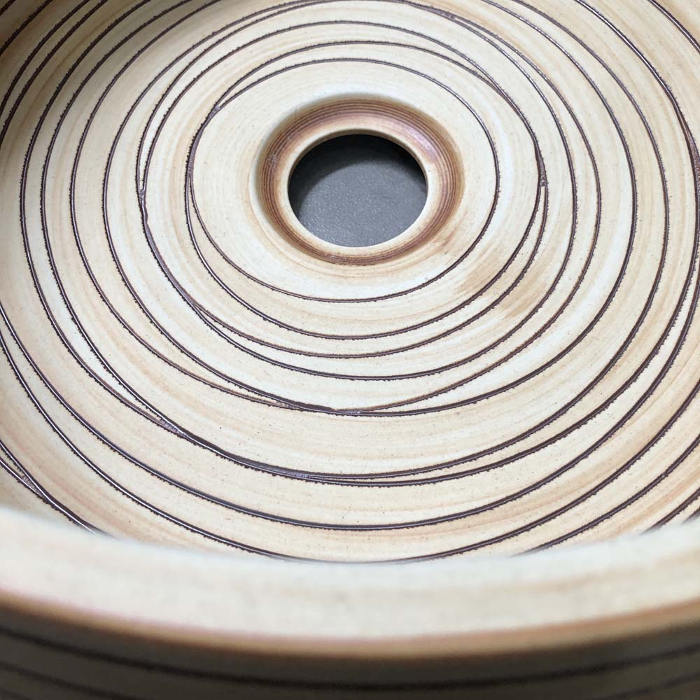 Chậu lavabo đặt bàn Kanly sứ hoa văn SU008