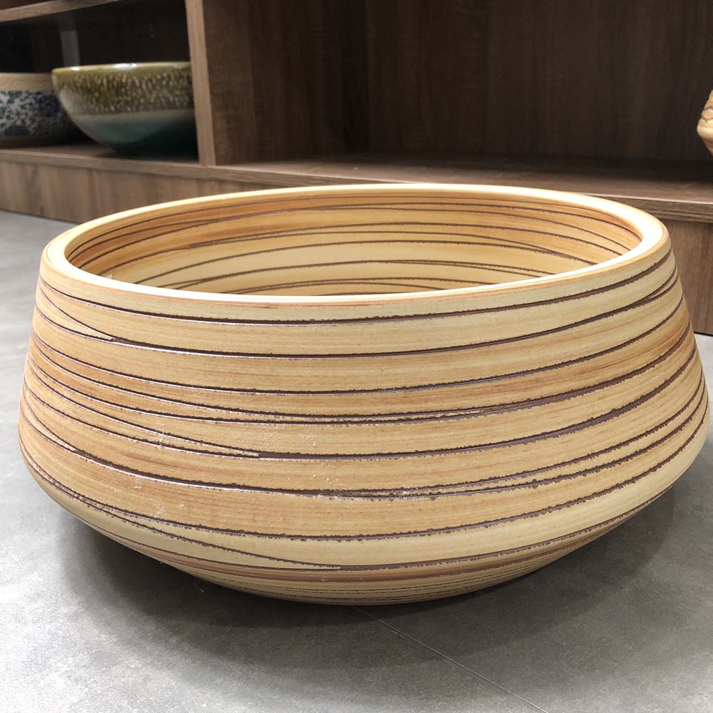 Chậu lavabo đặt bàn Kanly sứ hoa văn SU008