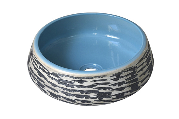 Chậu lavabo đặt bàn Kanly bằng sứ SU010