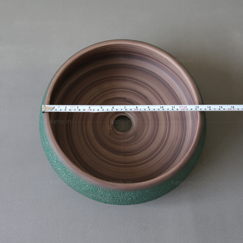 Chậu lavabo đặt bàn Kanly bằng sứ SU012