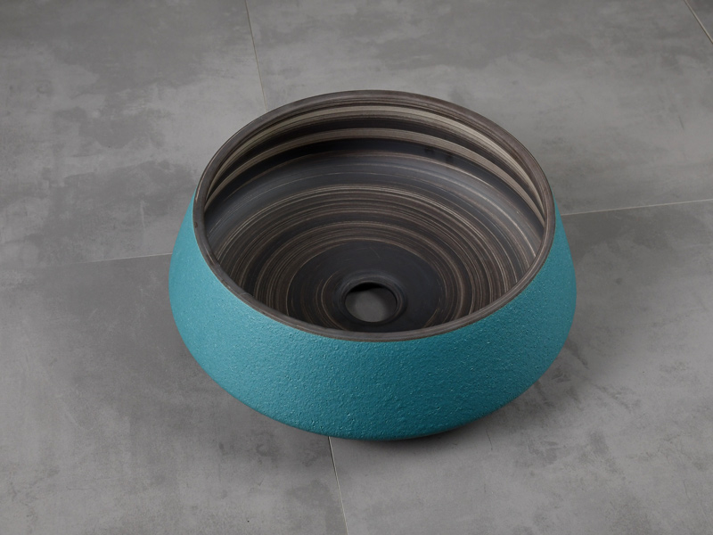 Chậu lavabo đặt bàn Kanly bằng sứ SU012