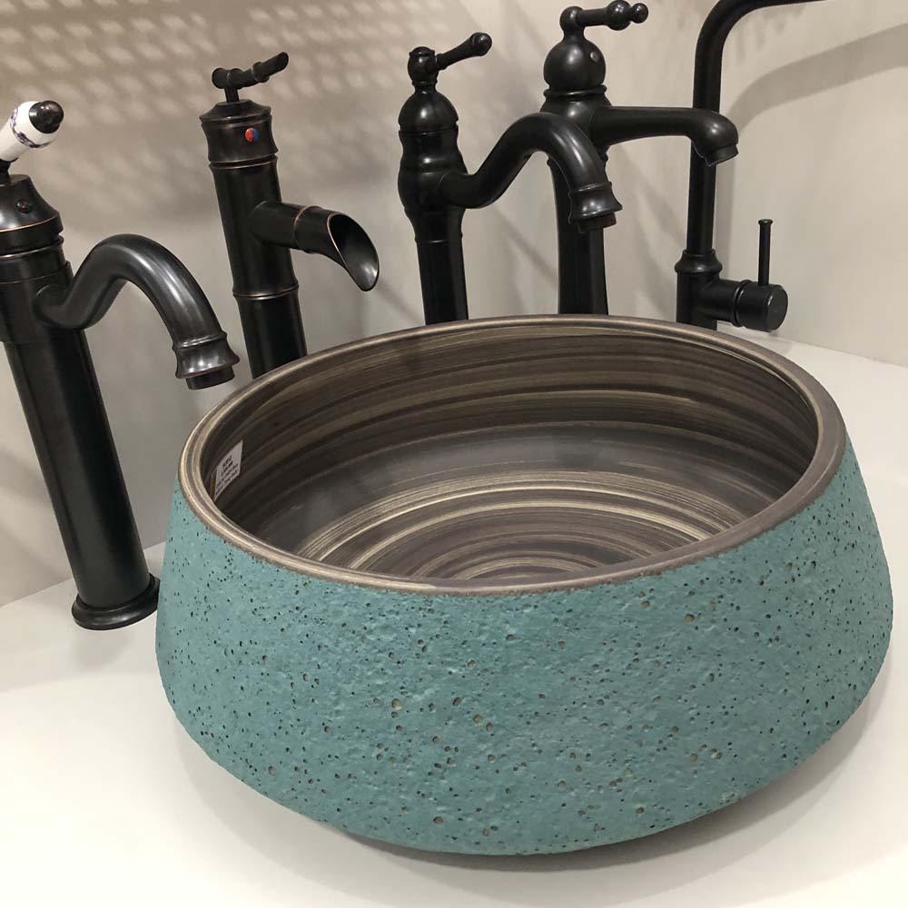 Chậu lavabo đặt bàn Kanly bằng sứ SU012